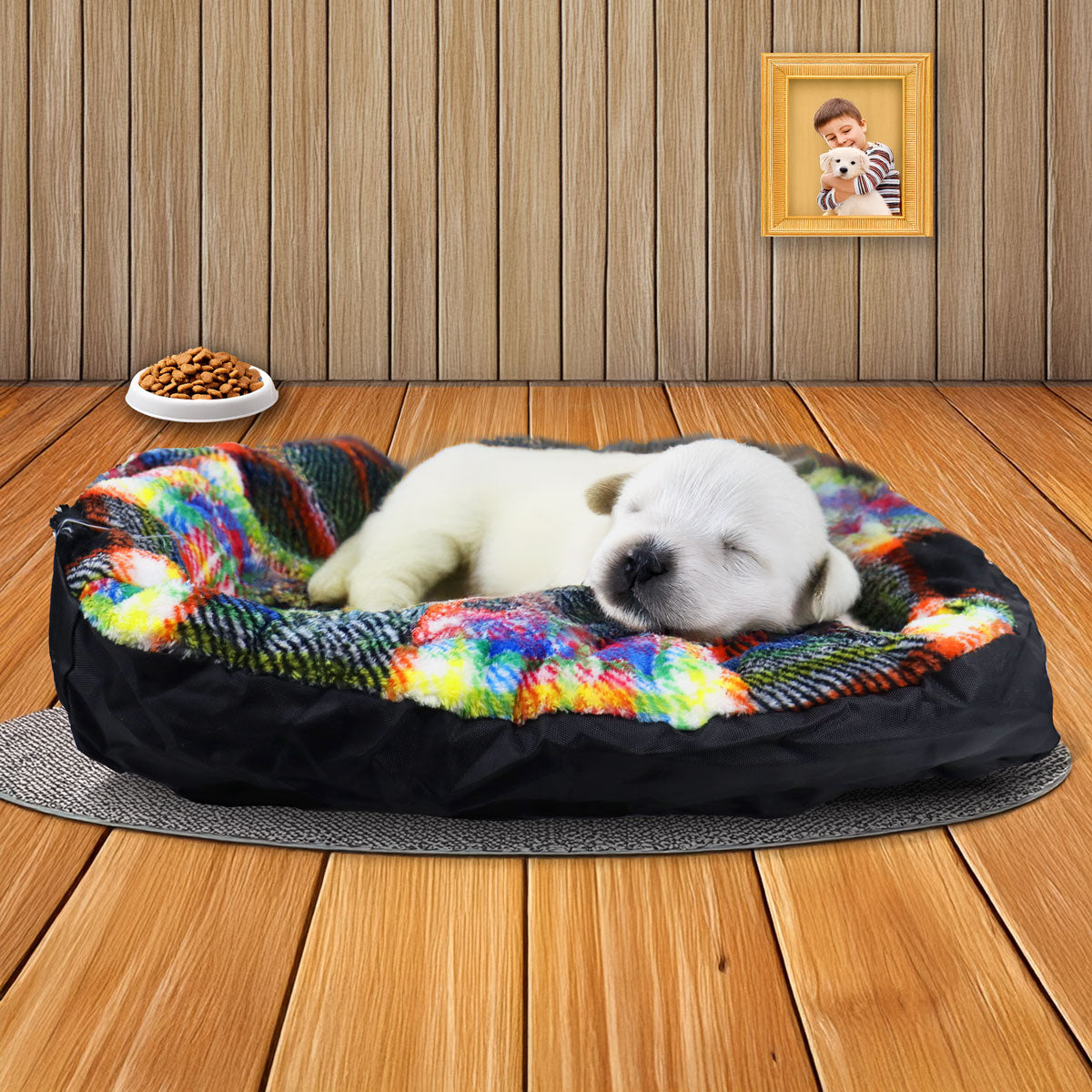Cama para Mascota, Diseño Cuadros, Colores