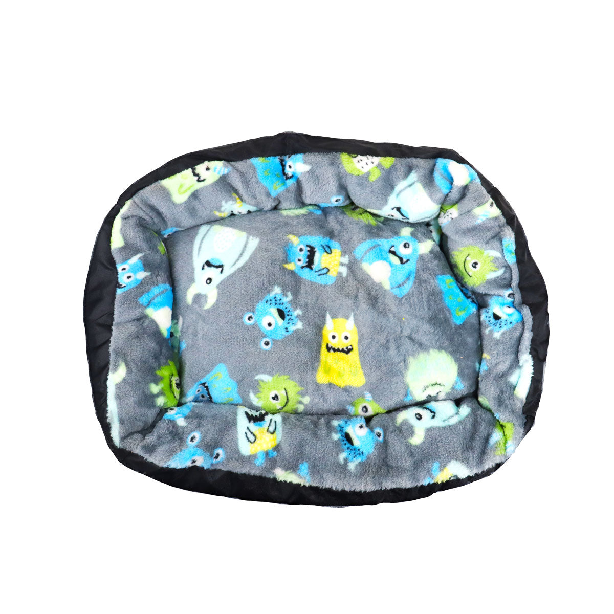 Cama para Mascota, Diseño Monstruos, Color Gris