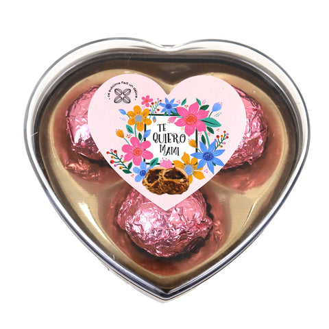 Caja de Chocolates en Forma Corazón 34gr, color Rosa