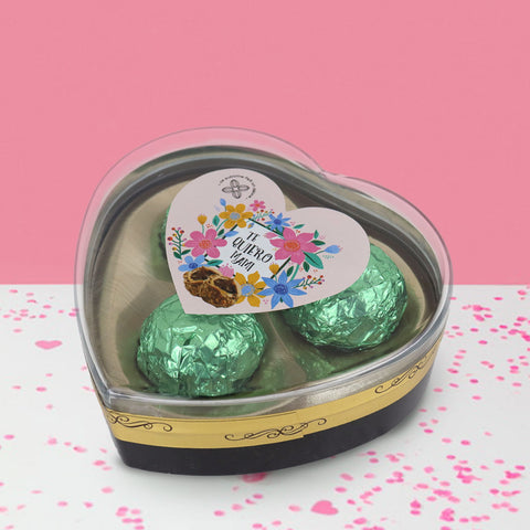 Caja de Chocolates en Forma Corazón 34gr, color Verde