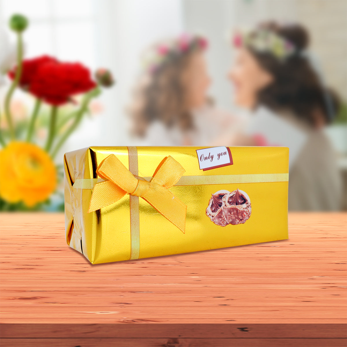 Paquete de Chocolates, Día de las Madres, Color Dorado