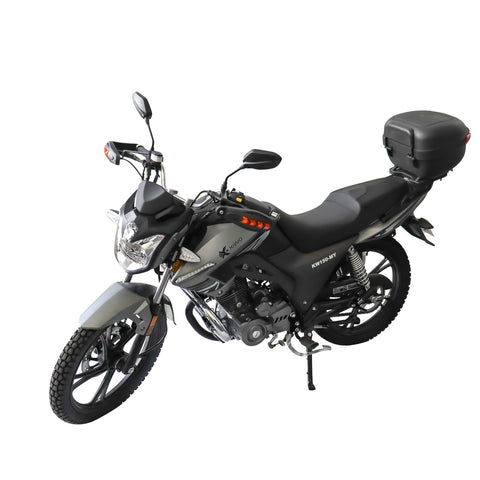 Motocicleta Kiwo Kw150 My, color Negro con Gris