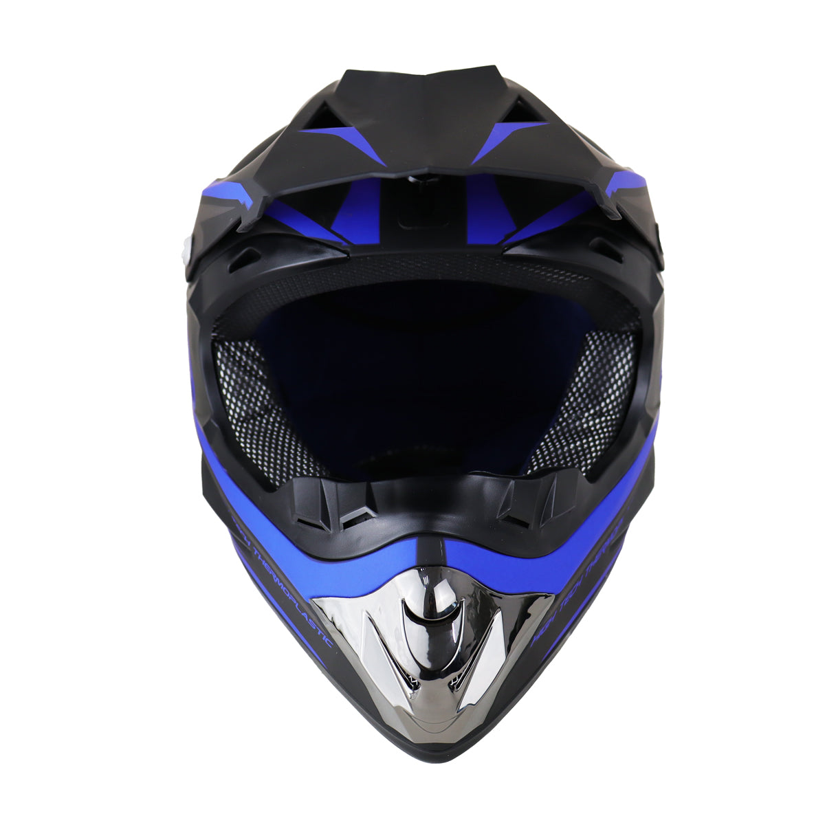 Casco de Motocross, Color Negro con Azul