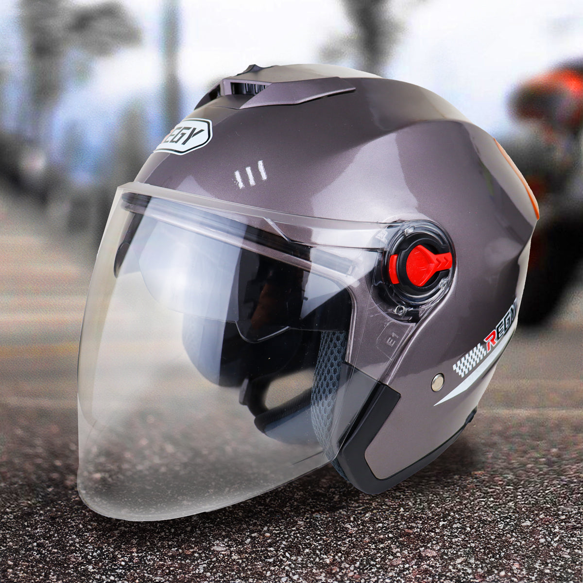 Casco para Motocicleta, color Gris