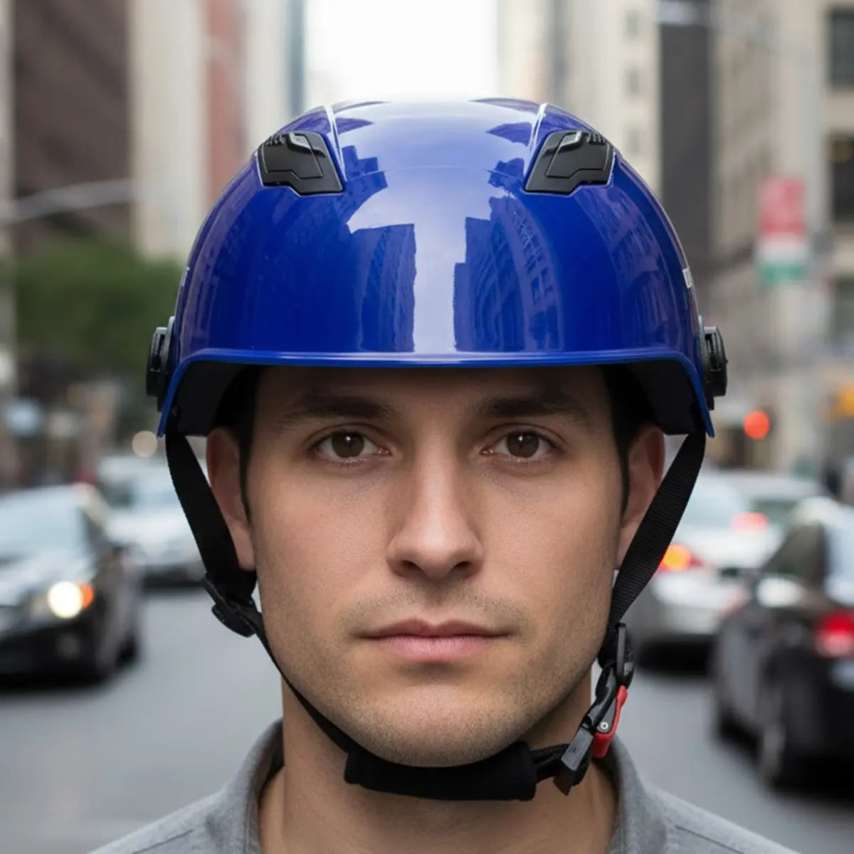 Casco Ligero para Motocicleta, Color Azul