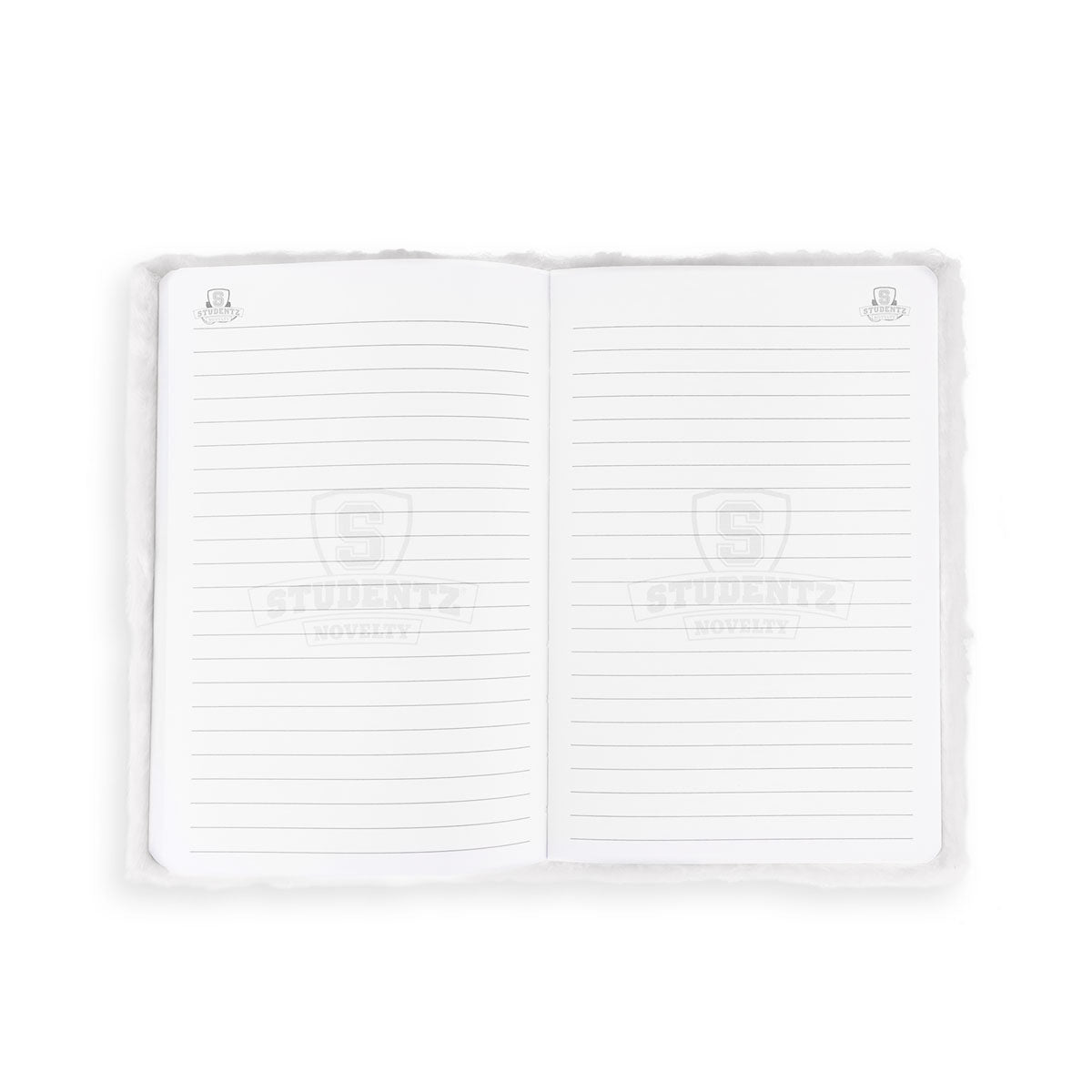 Libreta de Peluche con Diseño de Medusa, color Blanco