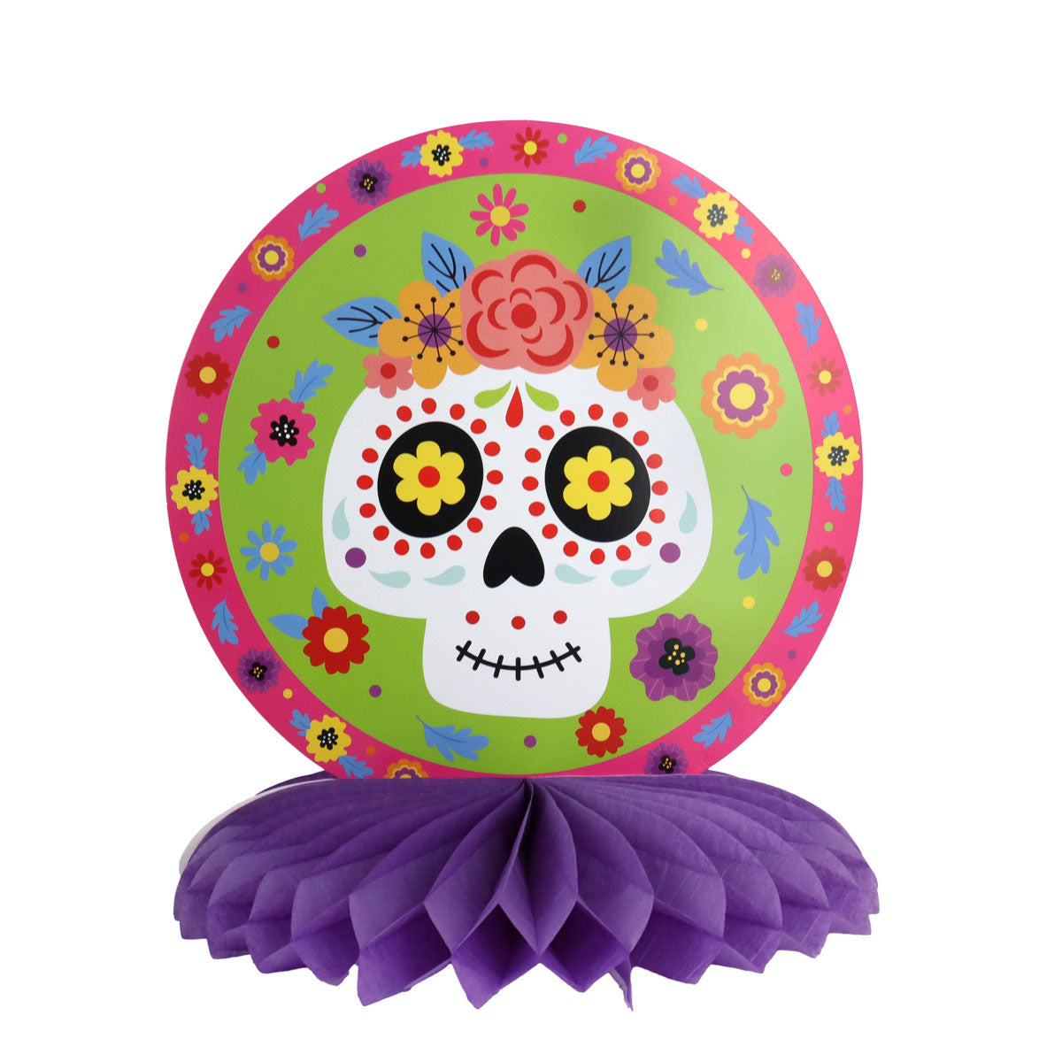 Decoración de Calavera color Rosa para Día de Muertos