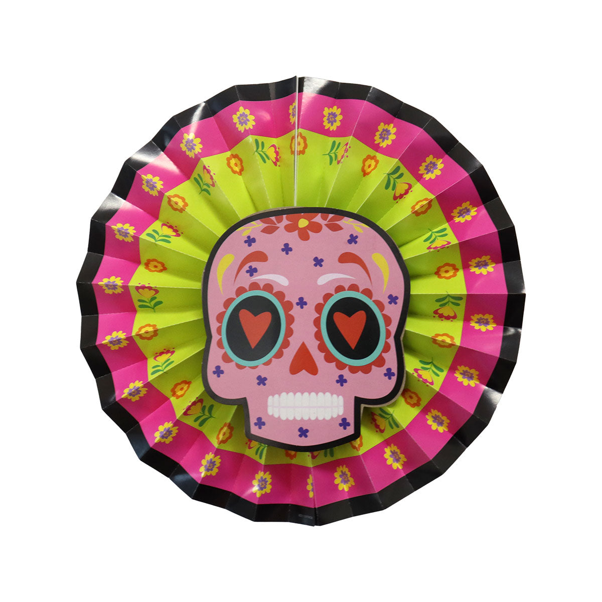 Decoración Colgante de Papel con Diseño de Calavera color Rosa