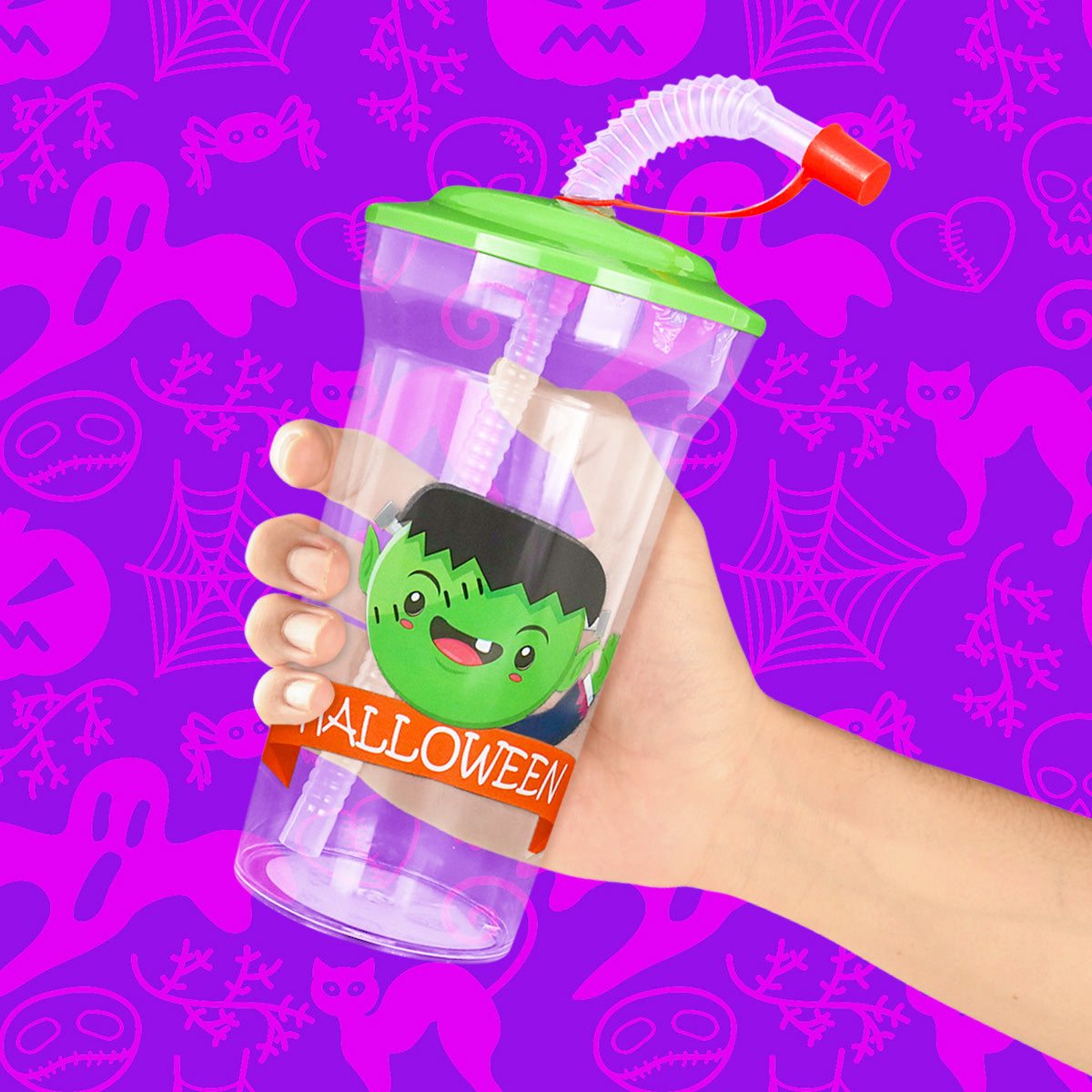 Vaso "Frankenstein" con Popote