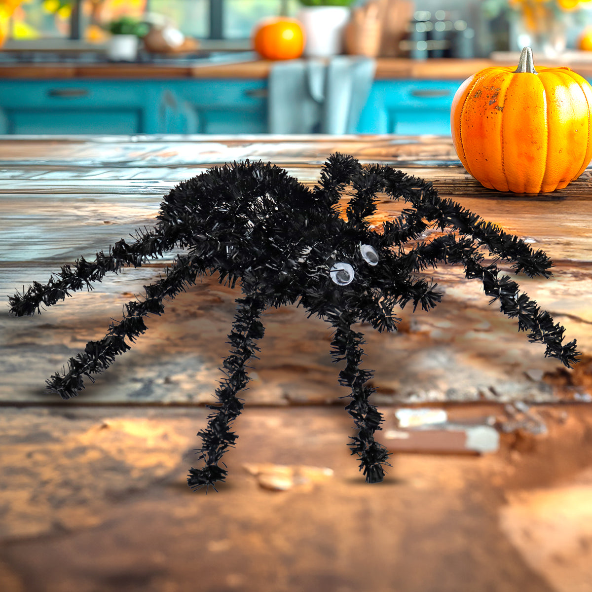 Araña, Tinsel, Color Negro