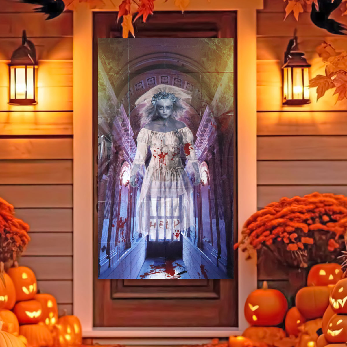 Póster Tenebroso de la Llorona para Decoración de Halloween