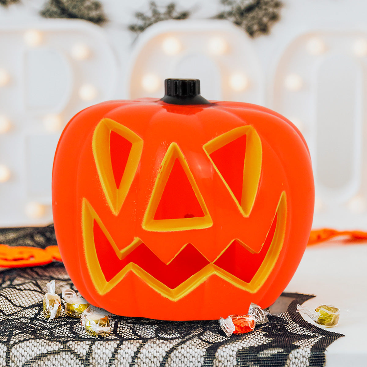 Adorno de Halloween en Forma de Calabaza con Sonido