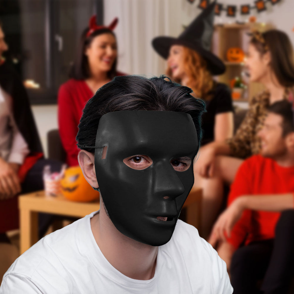 Máscara Color Negro, Disfraz de Halloween