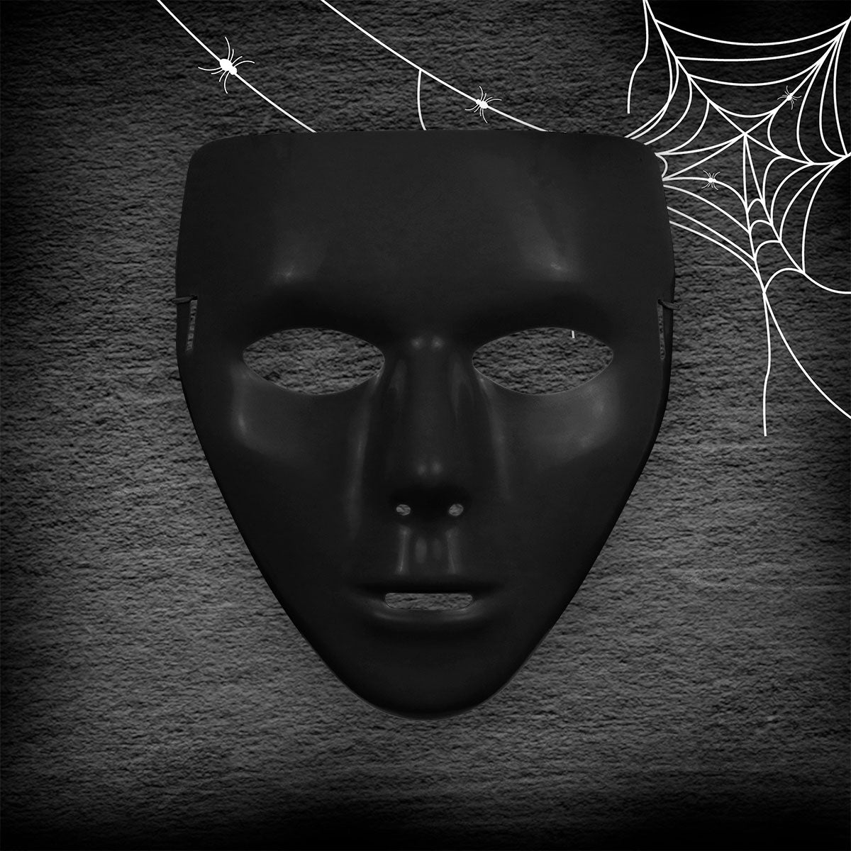 Máscara Color Negro, Disfraz de Halloween