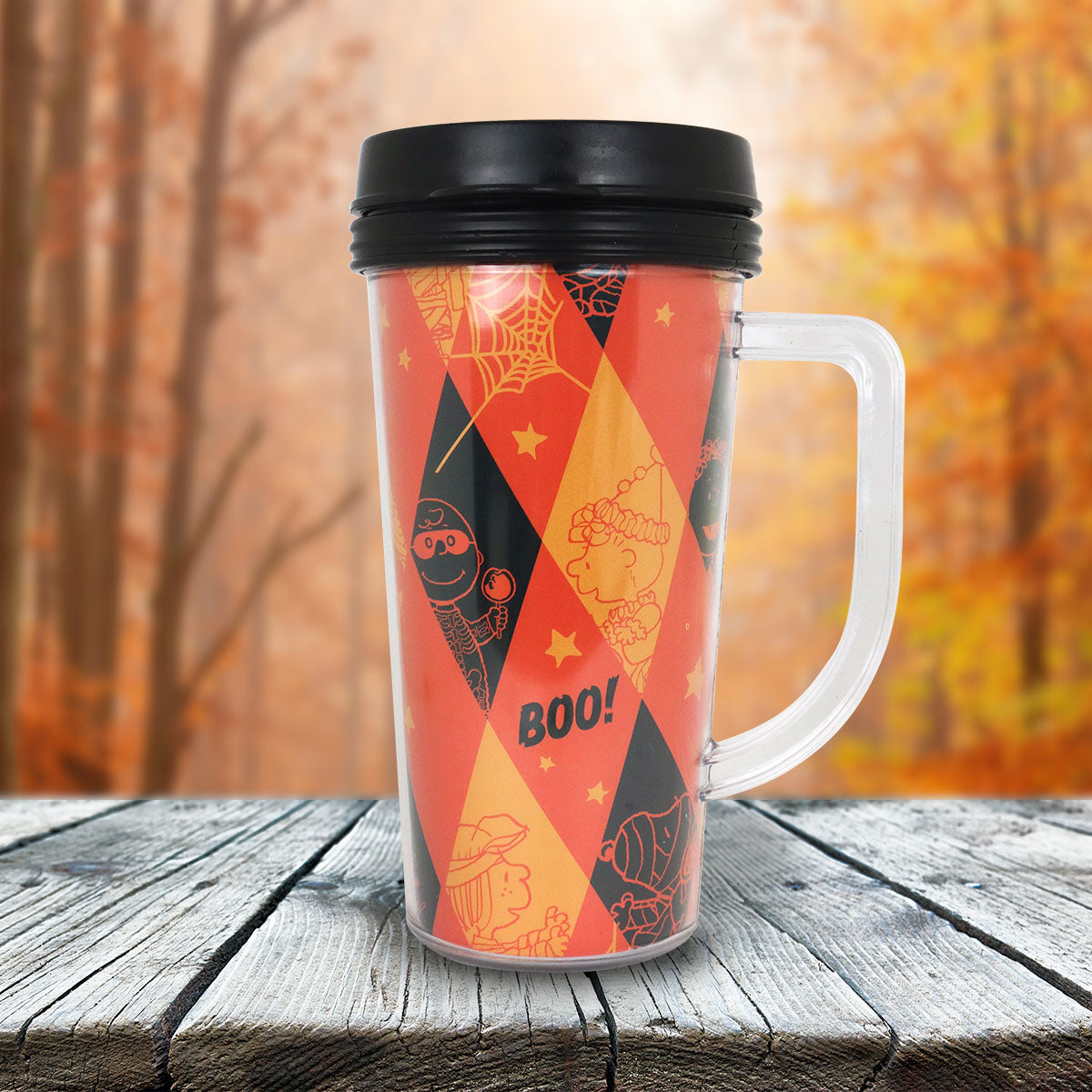 Termo color Naranja con Diseño de Peanuts