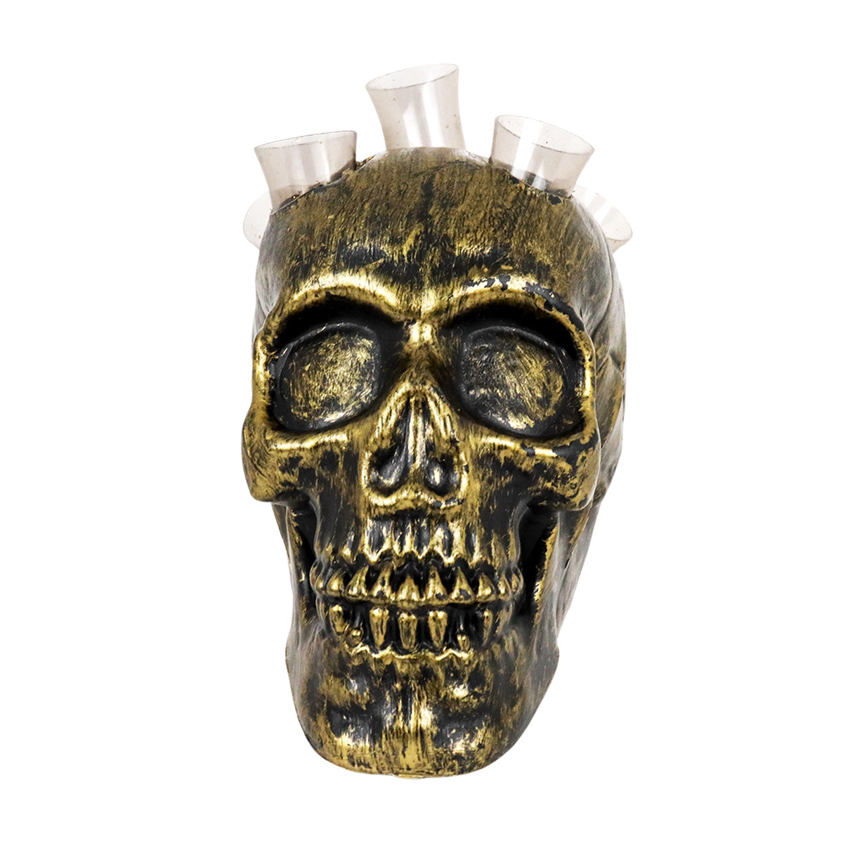 Calavera con Shots, Color Negro y Dorado