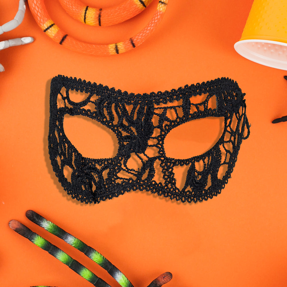 Antifaz color Negro con Diseño de Círculos