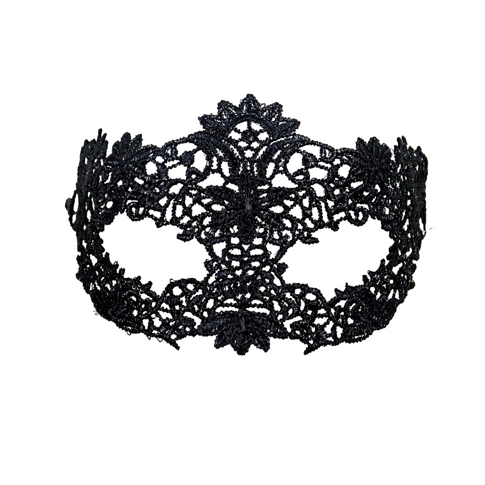 Antifaz color Negro con Diseño de Flor