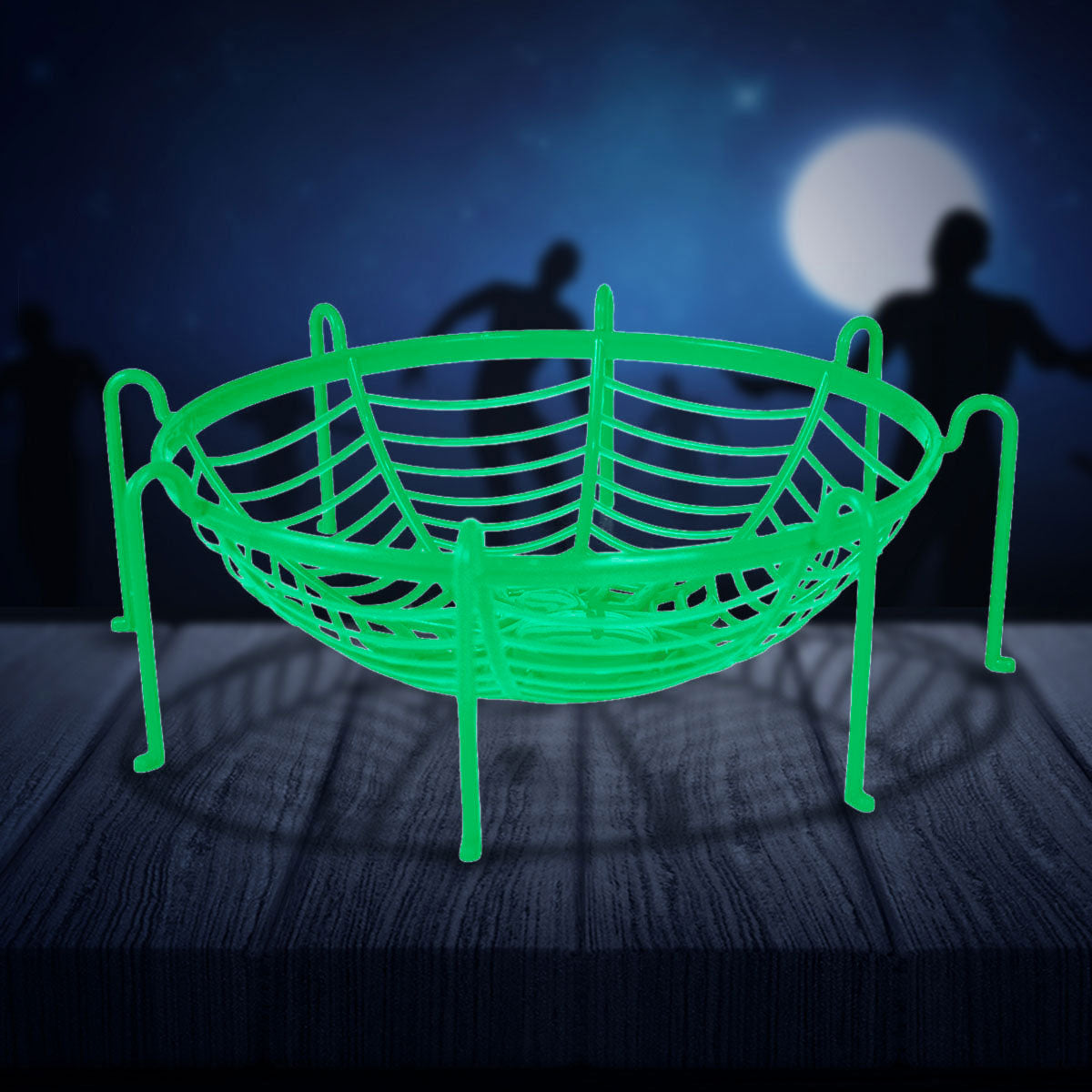 Bowl, Diseño de Telaraña y Arañas, Color Verde