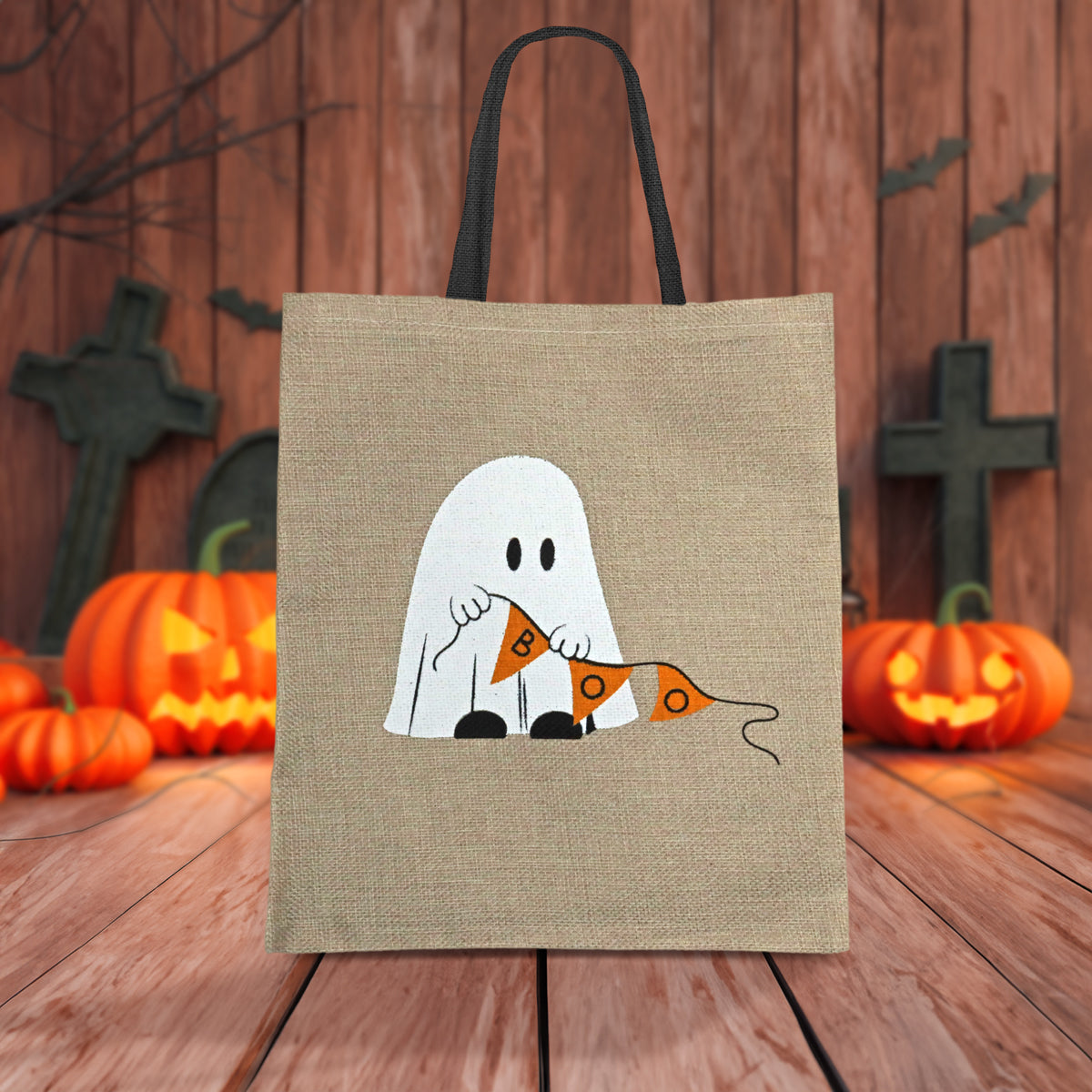 Bolsa de Yute con Diseño de Fantasma