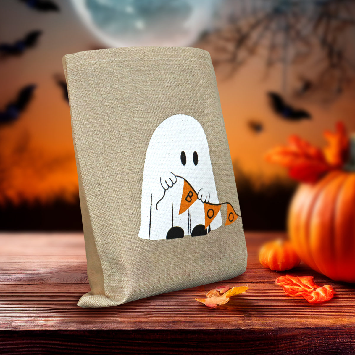 Bolsa de Yute con Diseño de Fantasma