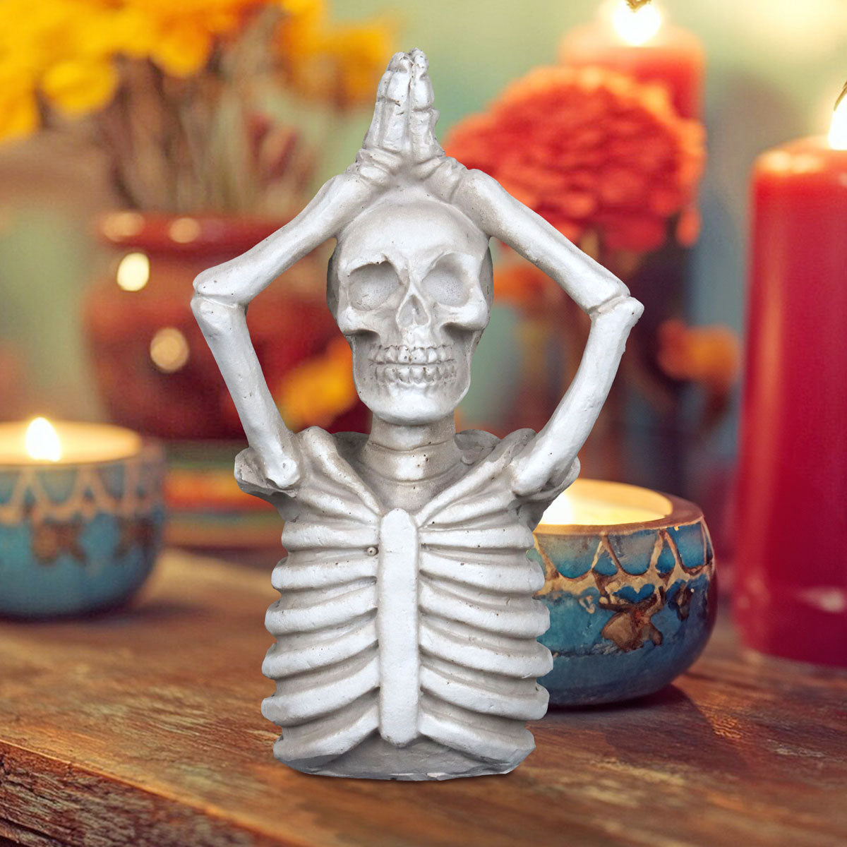 Esqueleto en Posición de Yoga