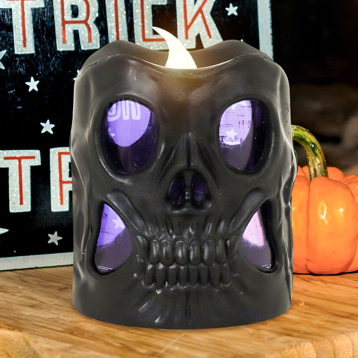 Vela color Negro para Decoración de Halloween, 6cm