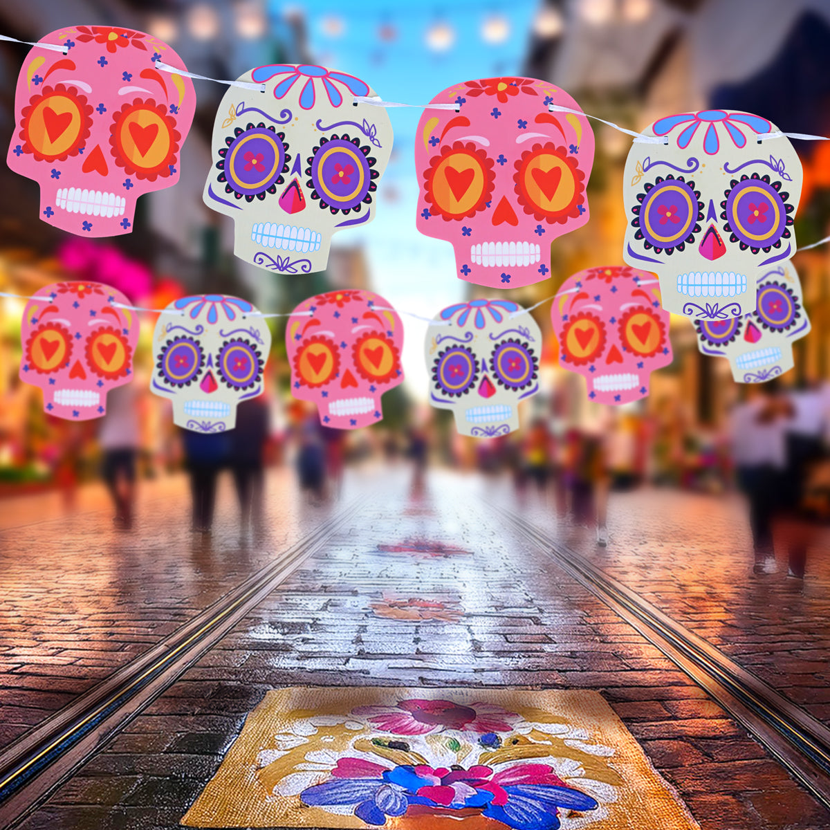 Banner con Diseño de Calavera para Decoración