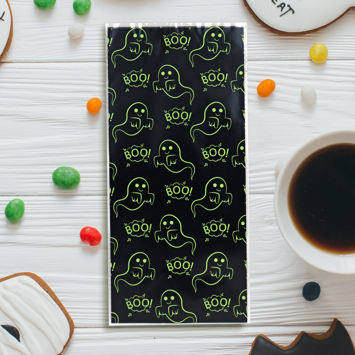 Bolsas de Celofán para Dulces con Diseño de Fantasma