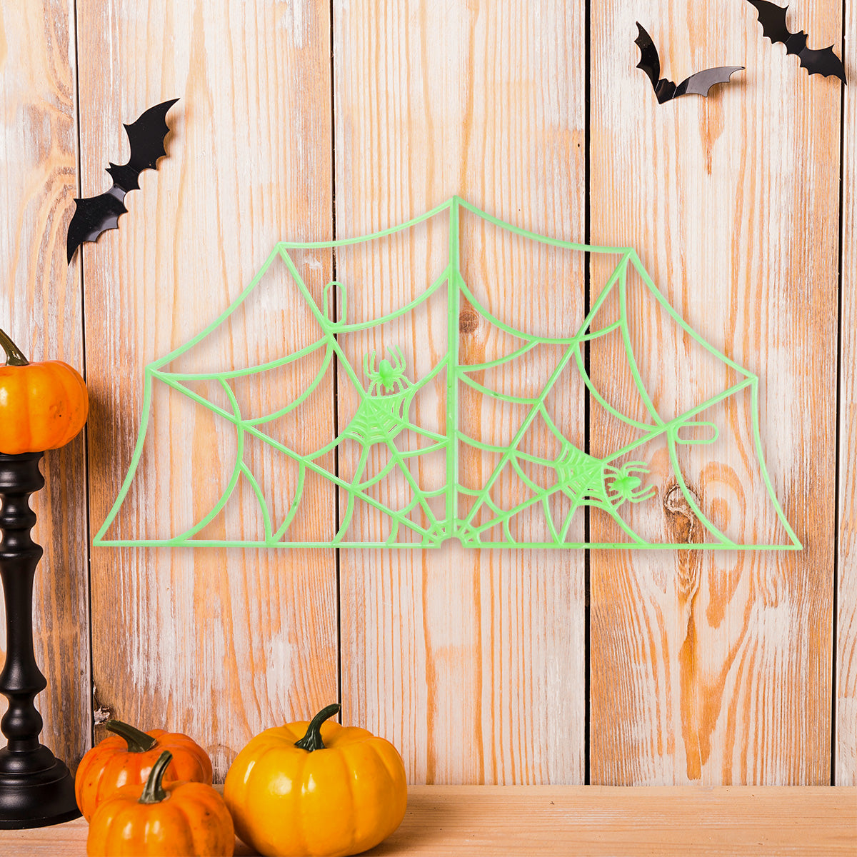 Decoración Colgante con Diseño de Telaraña color Verde