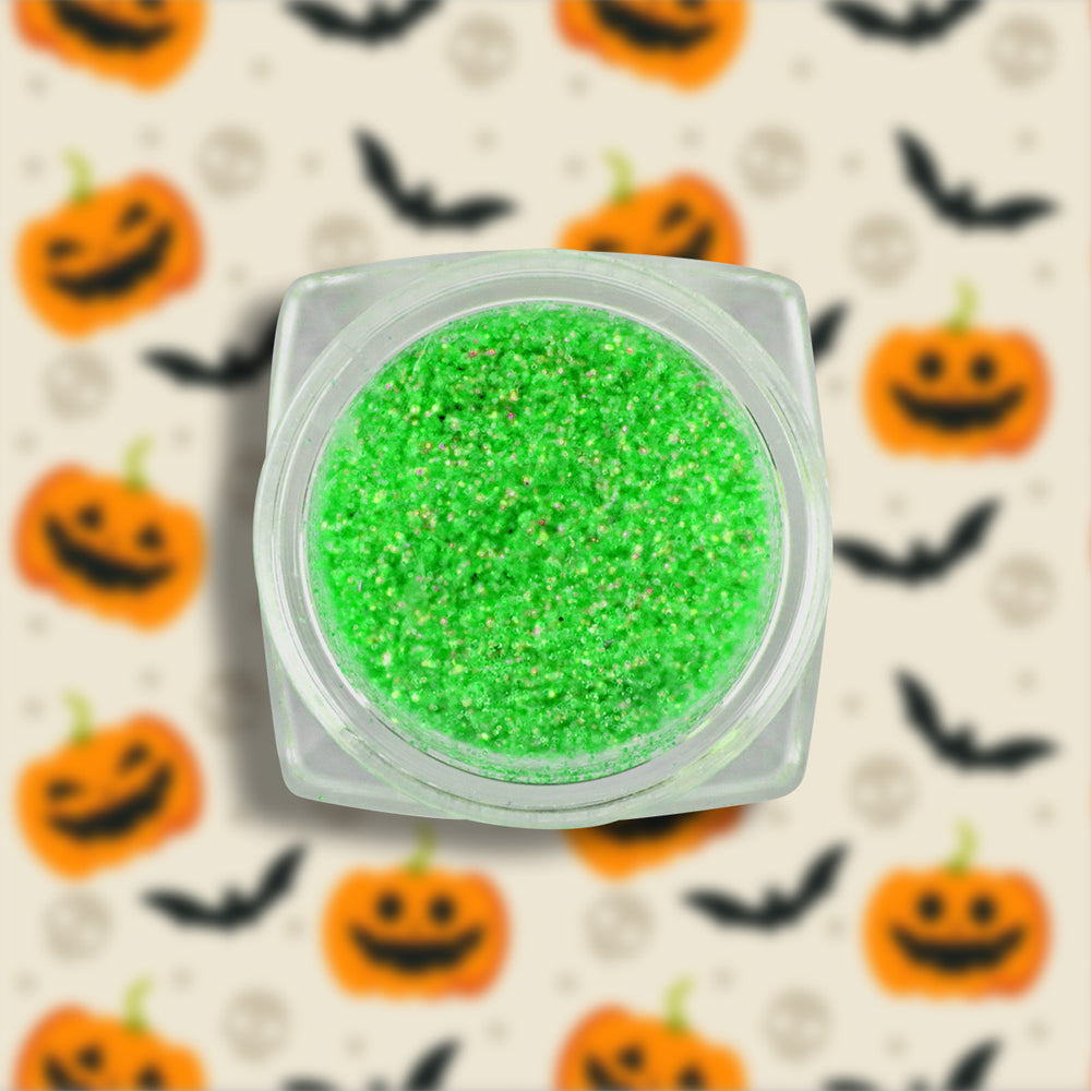 Glitter color Verde para Maquillaje de Halloween