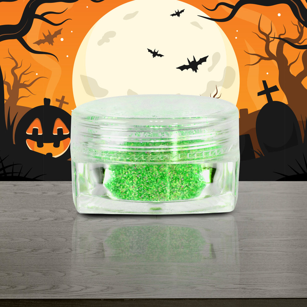 Glitter color Verde para Maquillaje de Halloween