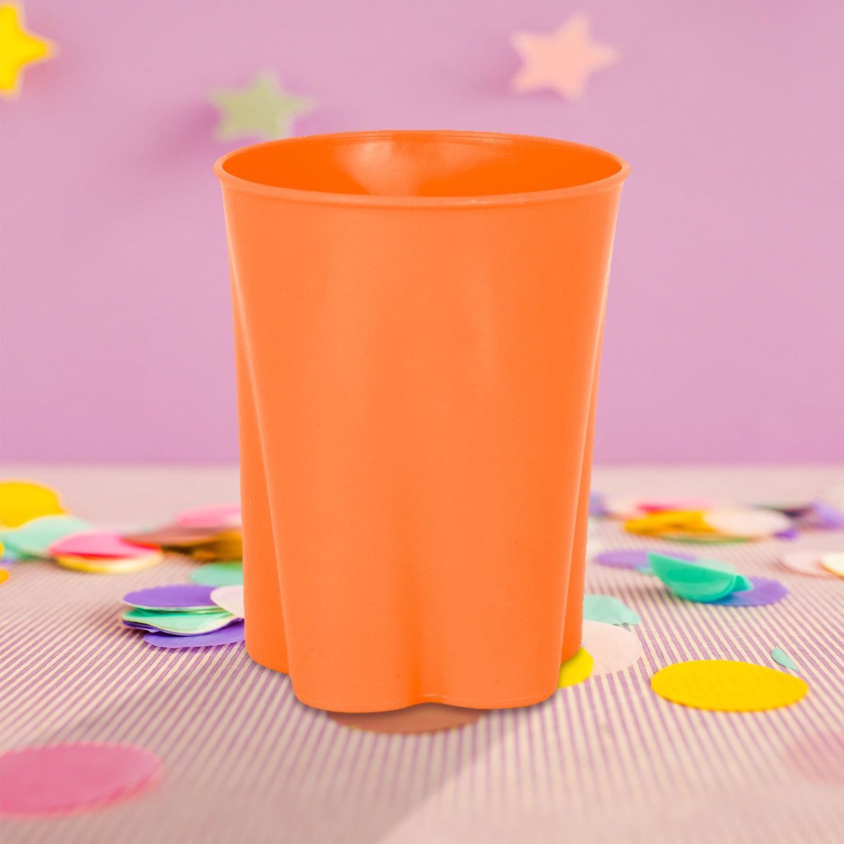 Vaso de Plástico con Diseño de Mariposa color Naranja