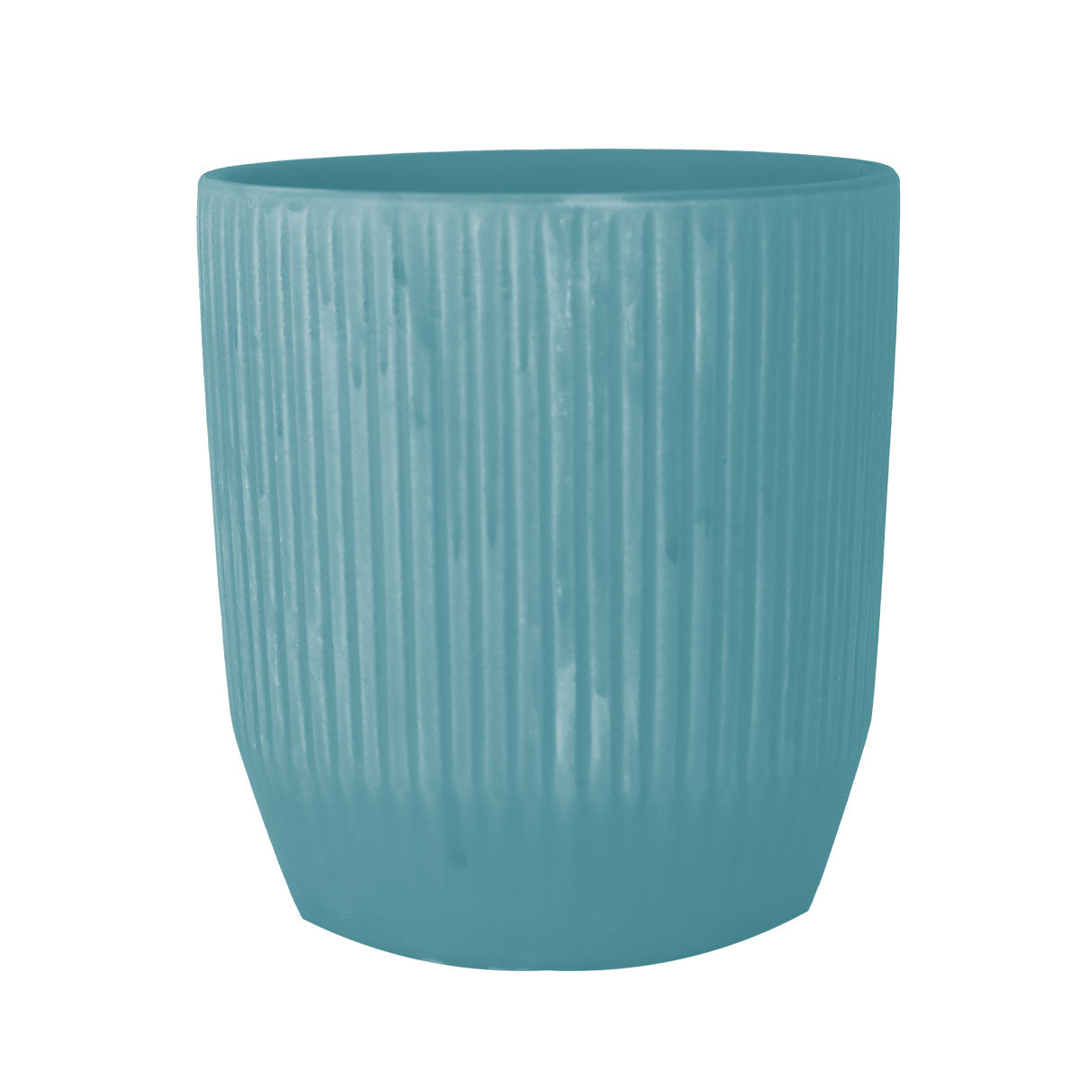 Maceta Textura Líneas de Cerámica, 14x12 cm