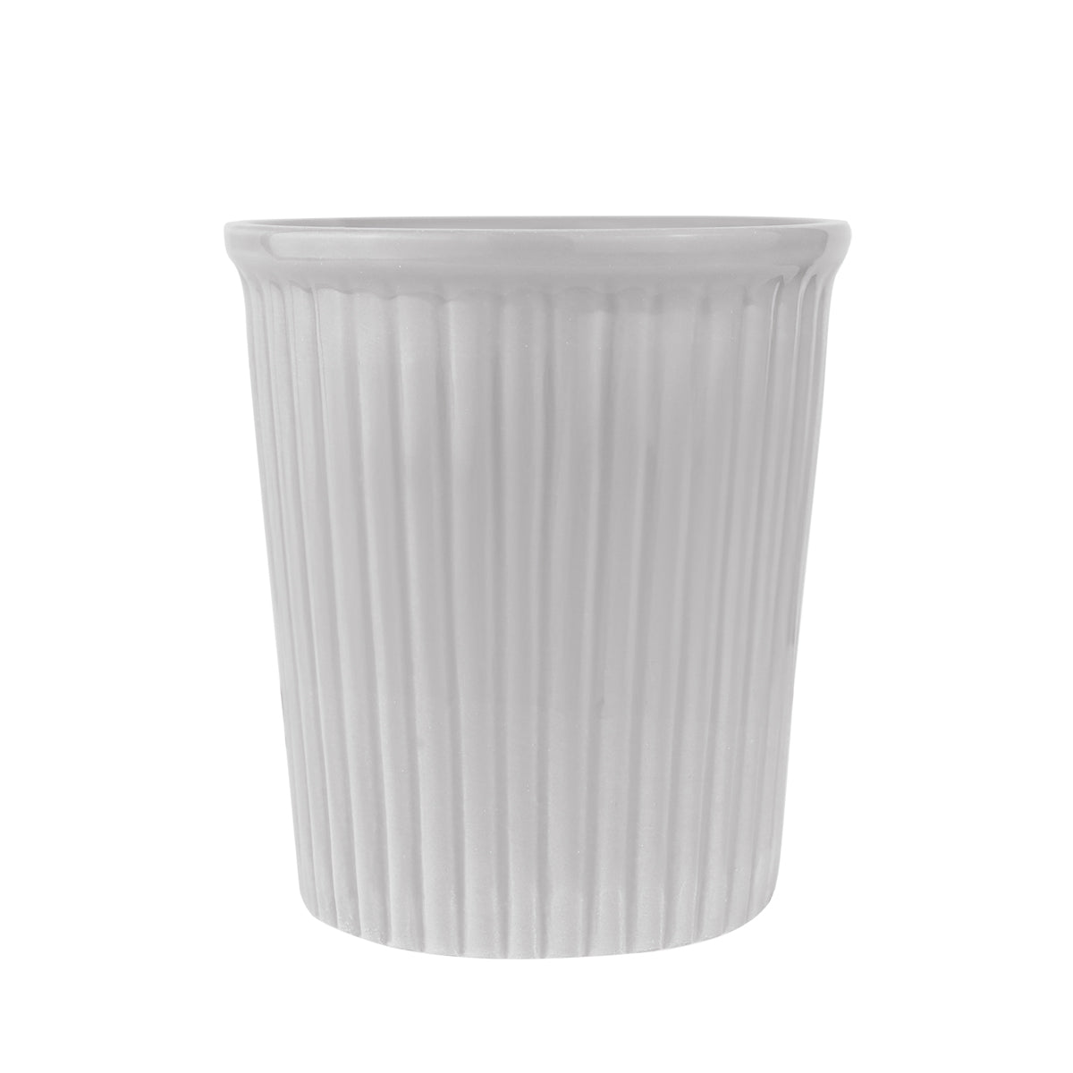 Maceta de Cerámica, Color Gris, 13x12 cm