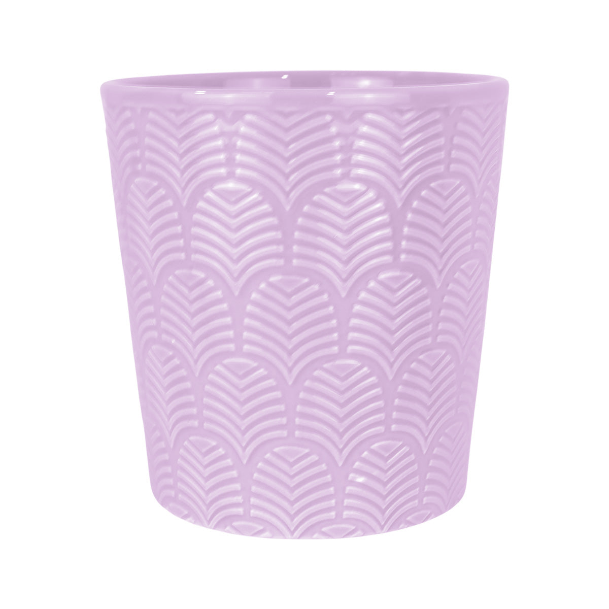 Maceta con Diseño Textura, Cerámica, Color Lila