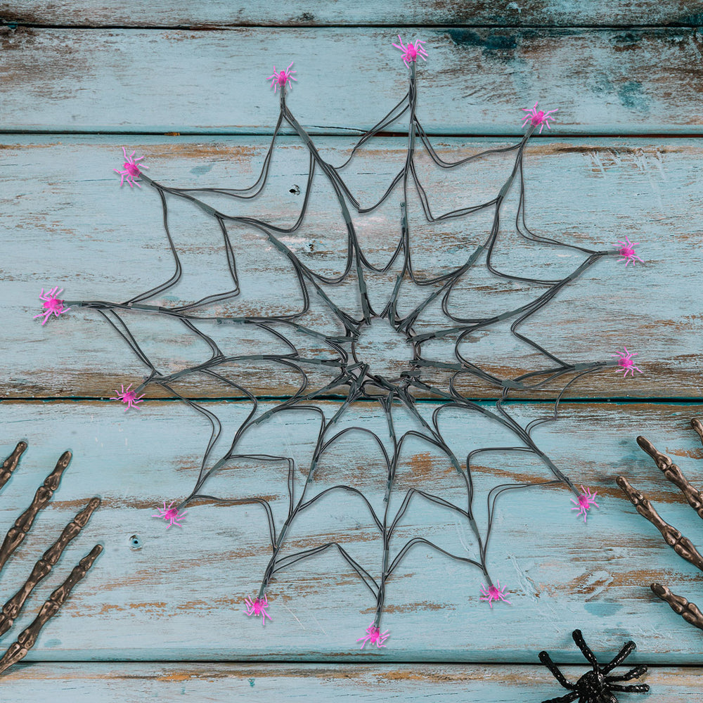 Telaraña, Luces LED, Color Verde