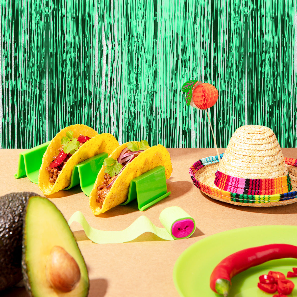 Decoración Metálica color Verde para Fiestas Patrias