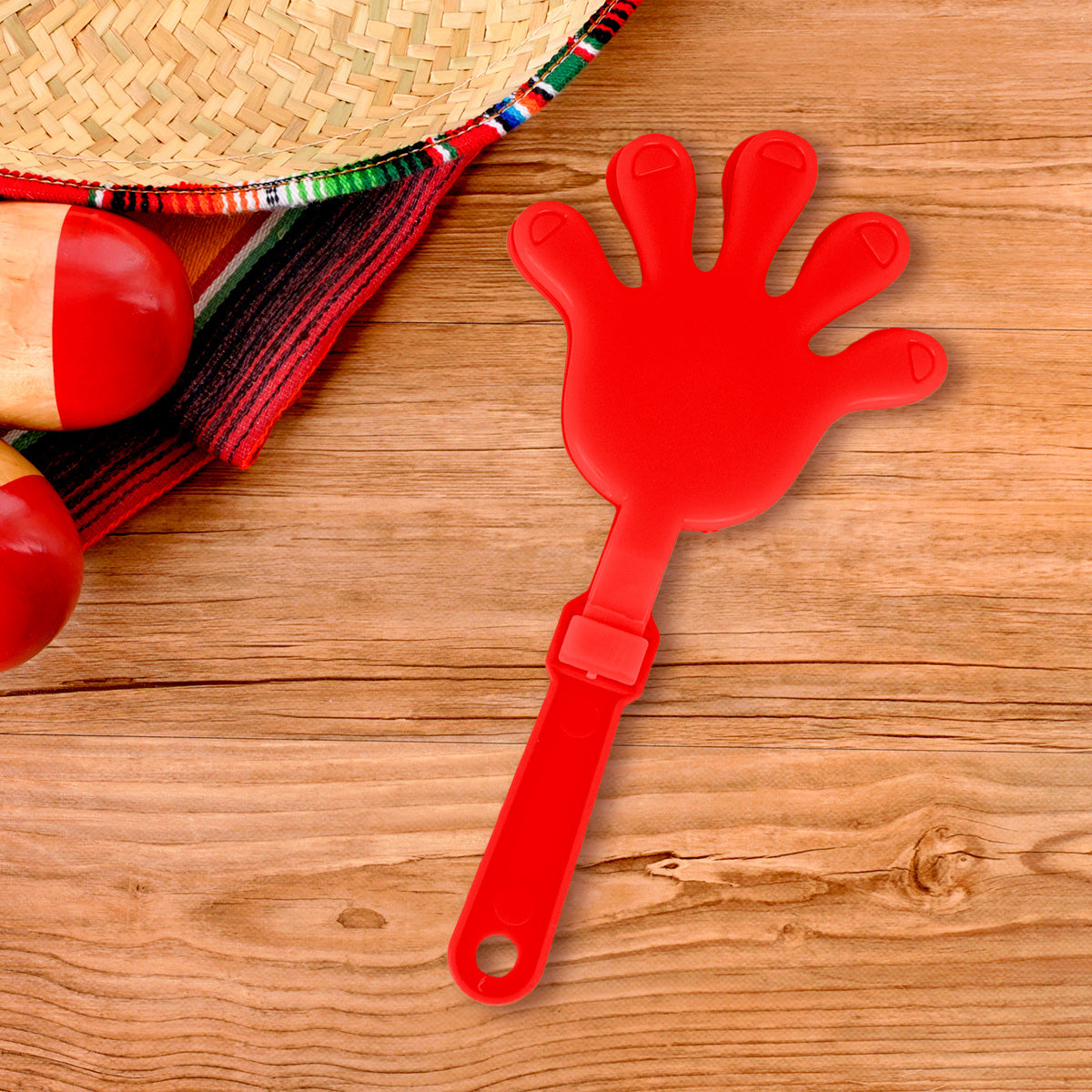 Aplaudidores en Forma de Mano color Rojo para Fiestas Patrias