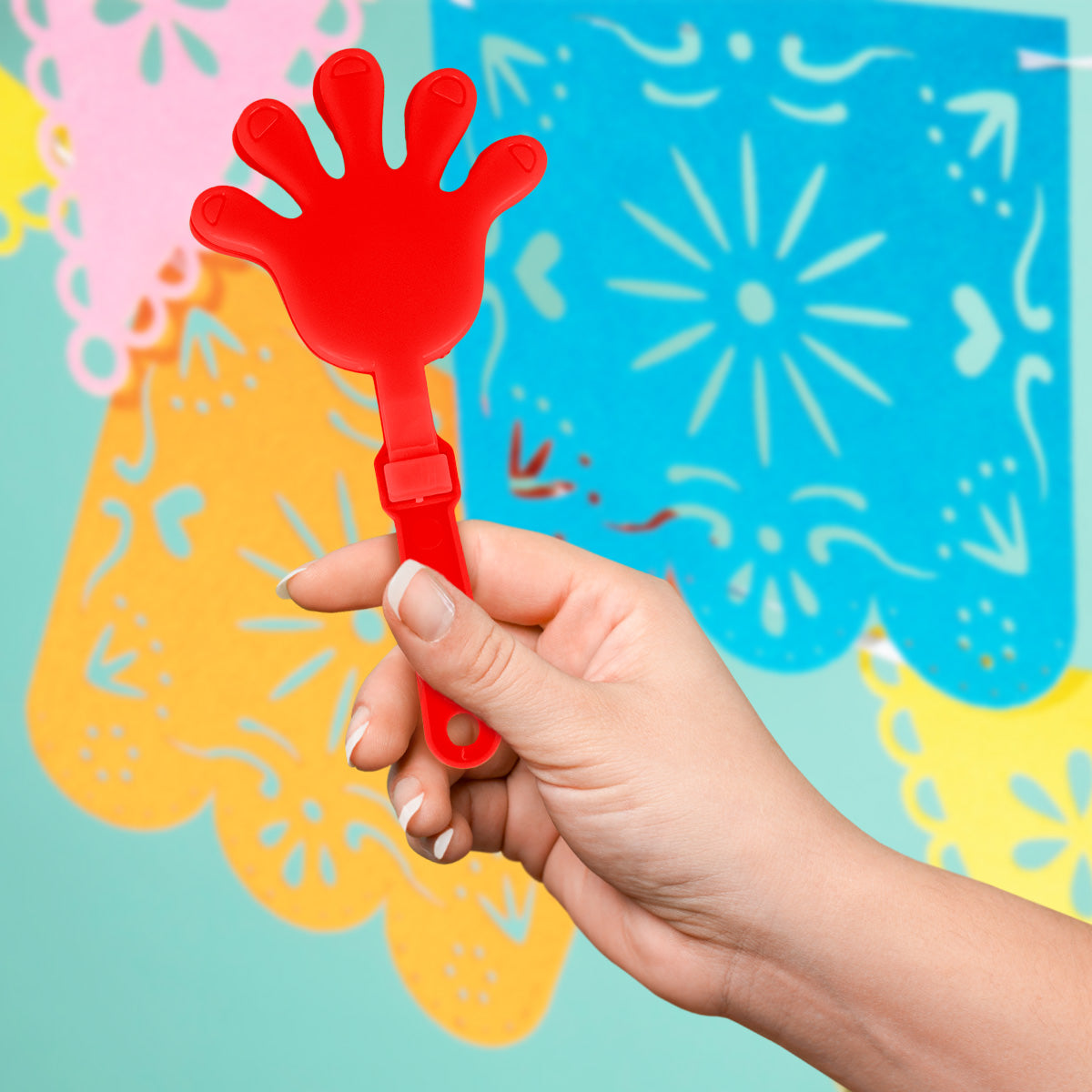 Aplaudidores en Forma de Mano color Rojo para Fiestas Patrias
