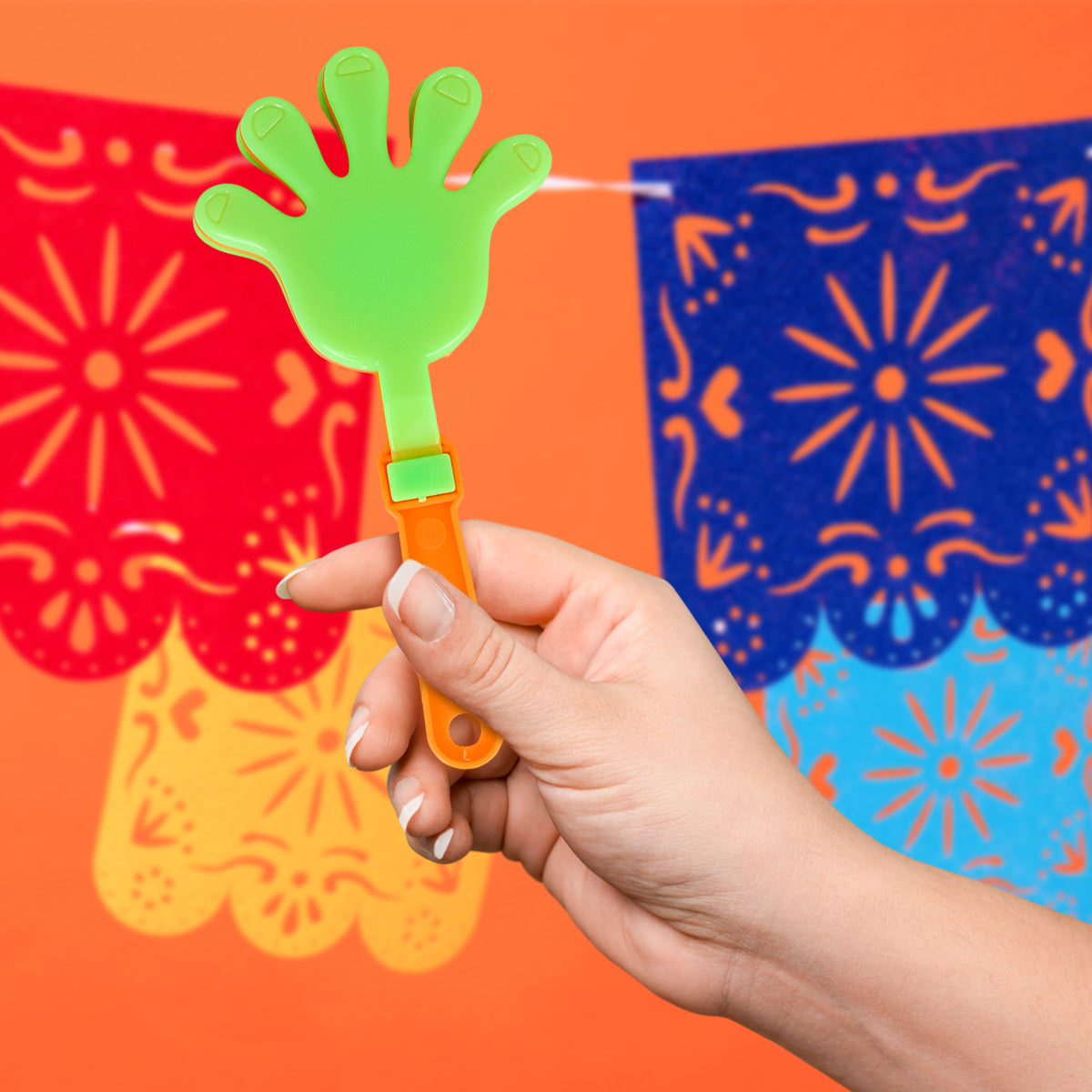 Aplaudidores en Forma de Mano color Verde para Fiestas Patrias