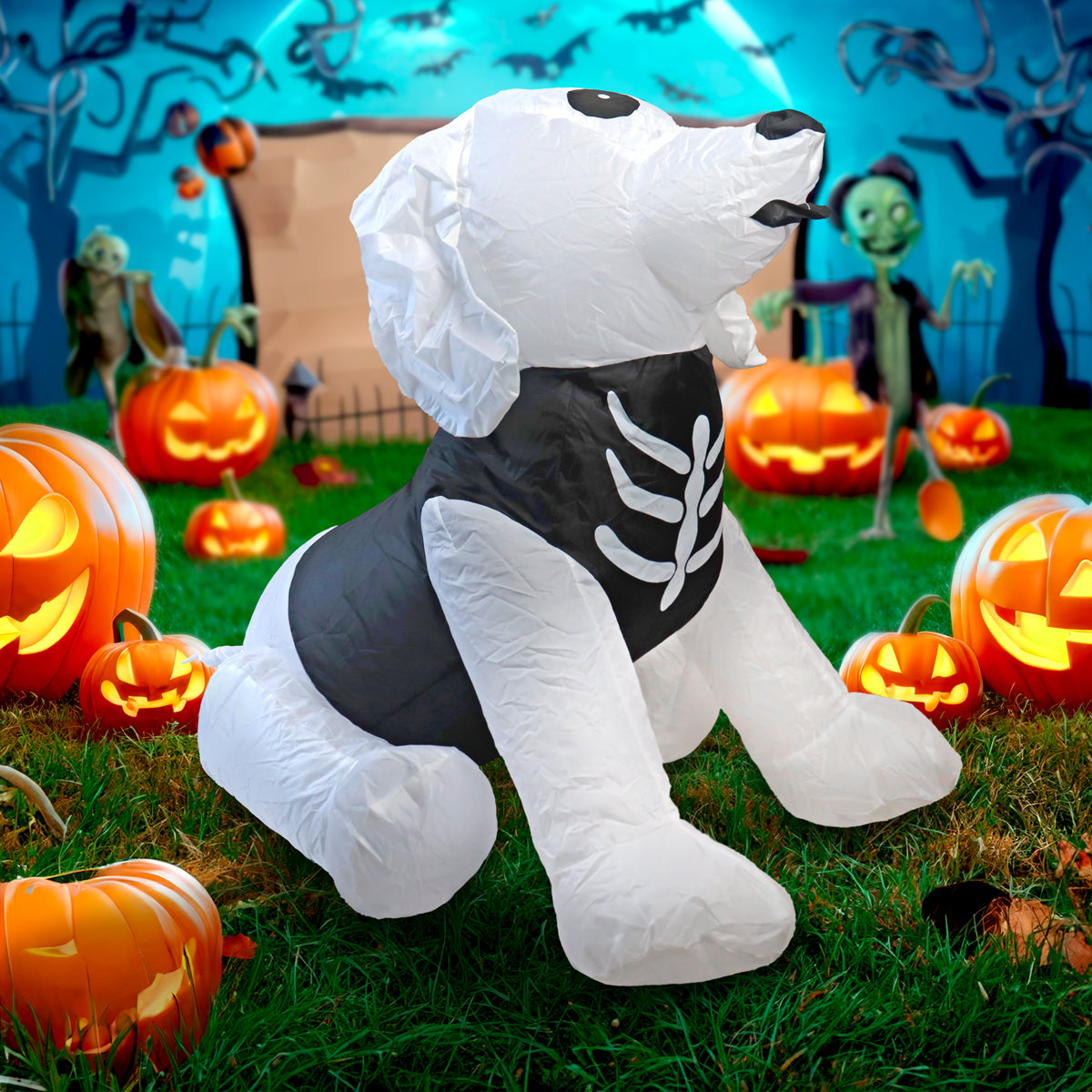 Perrito Inflable para Decoración de Halloween