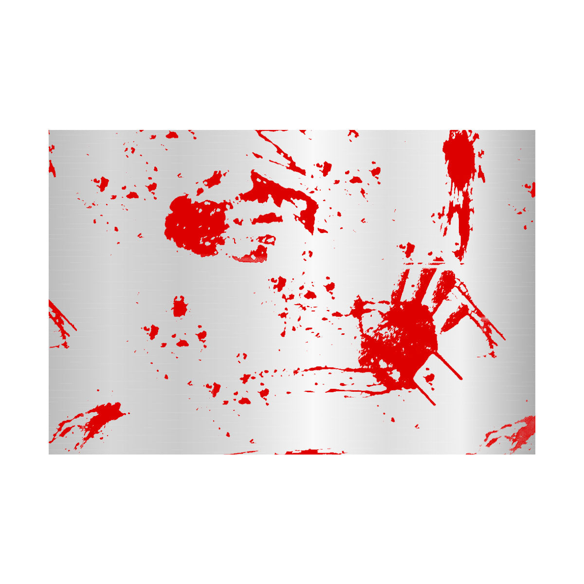 Mantel, Plástico, Color Blanco con Simulación de Sangre