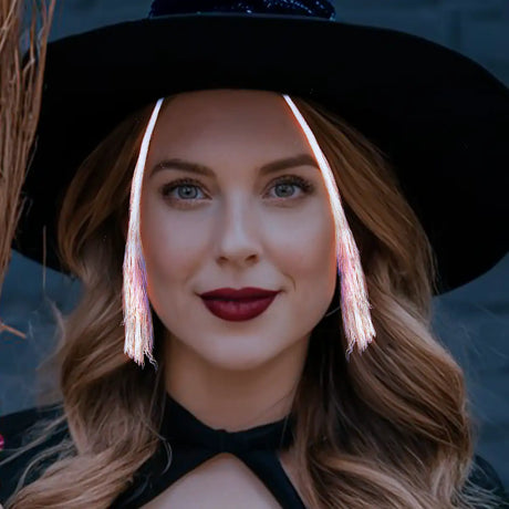 Extensiones de Cabello color Naranja con Luz