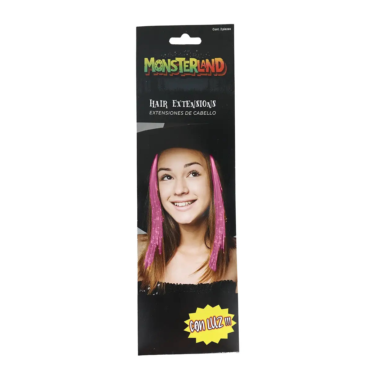 Extensiones de Cabello color Rosa con Luz
