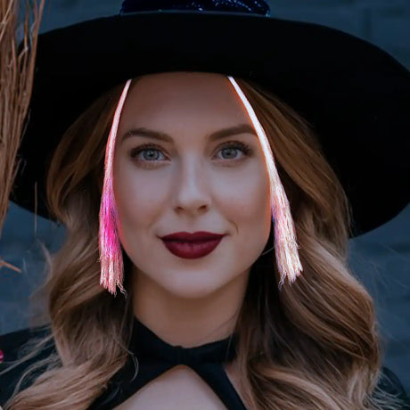 Extensiones de Cabello color Rosa con Luz