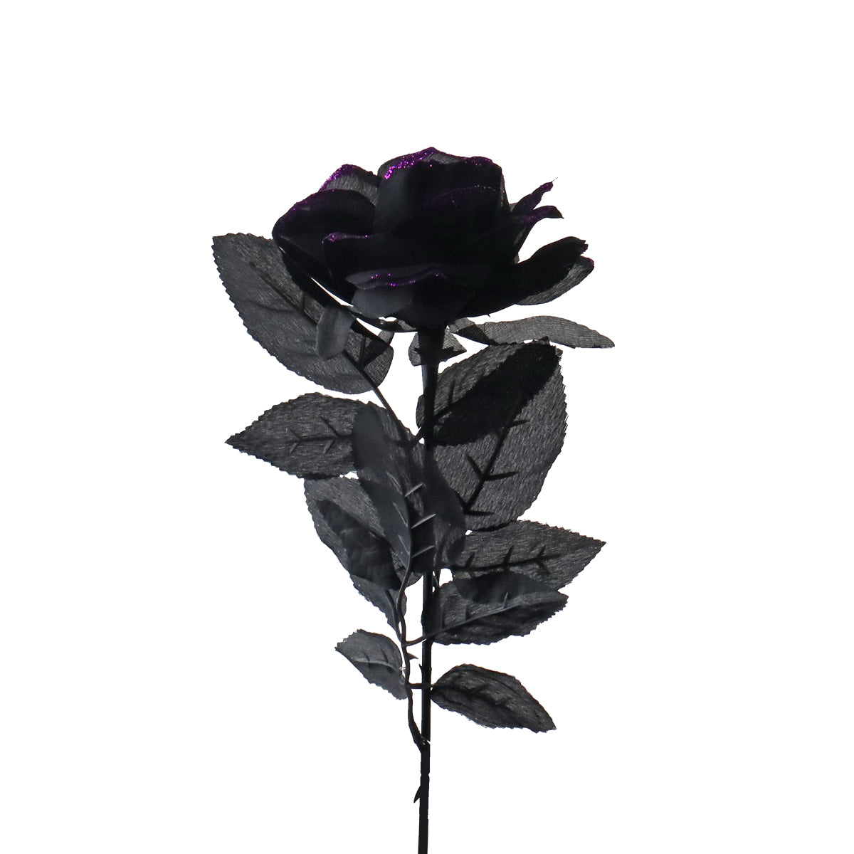 Rosas Artificiales con Glitter, Color Morado, Halloween