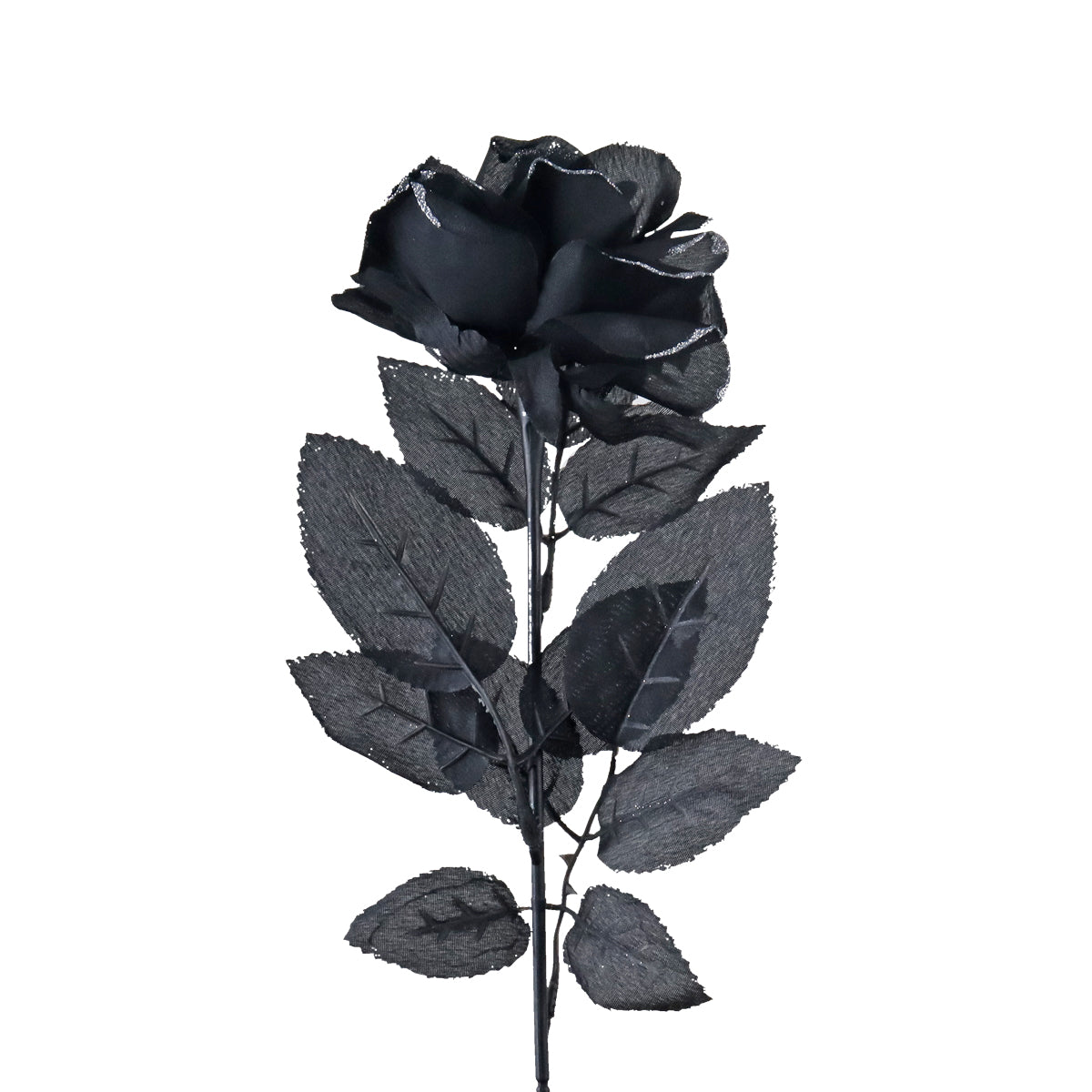 Rosas Artificiales con Glitter, Color Plata, Halloween