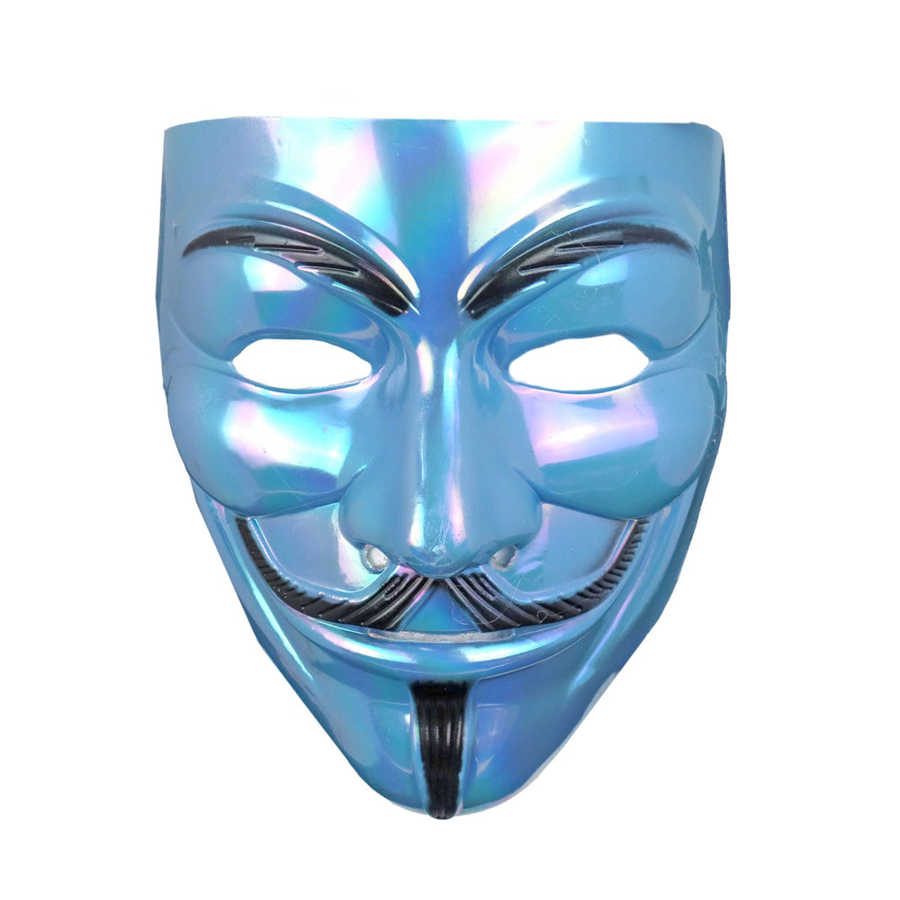 Máscara Anonymous color Azul para Disfraz de Halloween