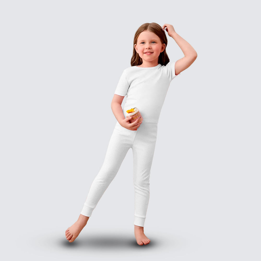 Conjunto de Blusa y Pantalón para Niña, color Blanco